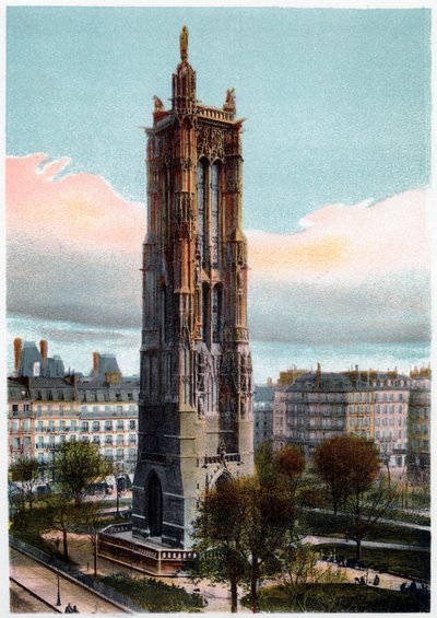 Saint-Jacques Tower, Paris, c1900 av Unbekannt