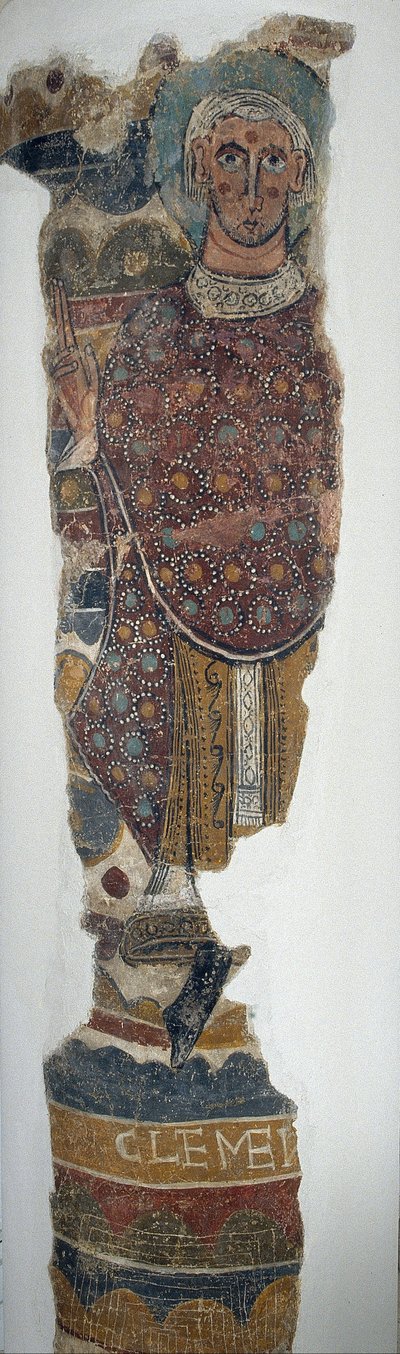 Saint Clement från Santa Maria de Taüll av Unbekannt