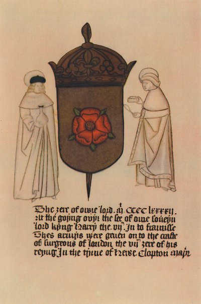 Saint Cosimo och Saint Damian, skyddshelgon för frisörkirurgerna, 1400-talet, 1948. av Unbekannt