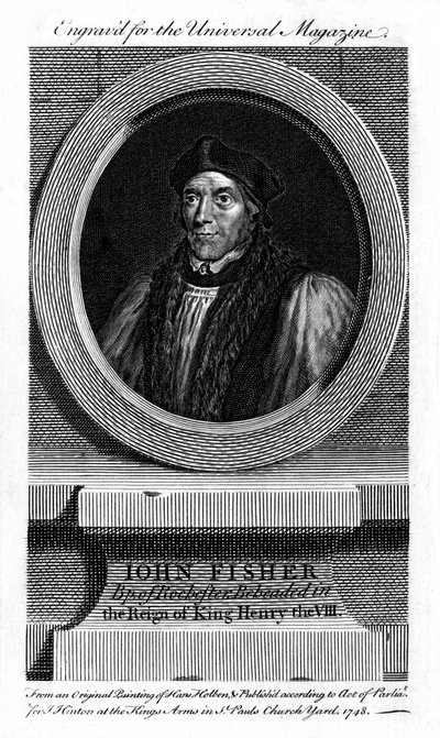 Saint John Fisher, engelsk katolsk biskop, kardinal och martyr, 1748 av Unbekannt