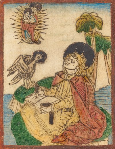 Saint John på ön Patmos, 14801490. av Unbekannt