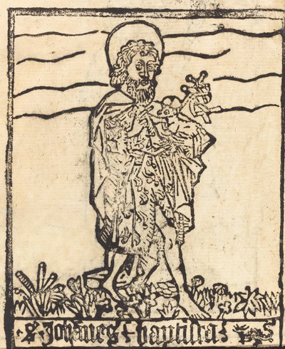 Johannes Döparen [recto], troligen 14601480. av Unbekannt