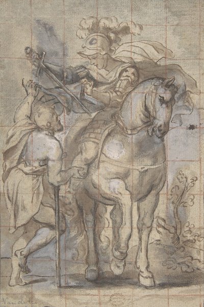 Sankt Martin och tiggaren, 1600-talet. av Unbekannt