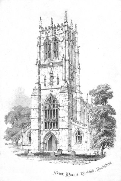 Saint Marys, Tickhill. Yorkshire, ca 1850-talet av Unbekannt