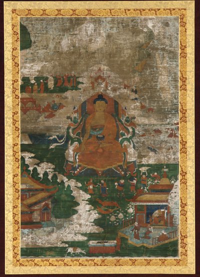 Sakyamuni tronade, och biografiska scener, 1700-talet. av Unbekannt