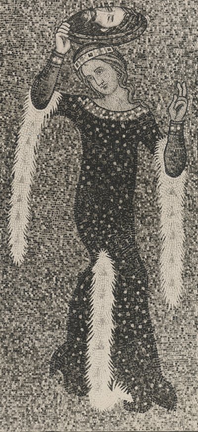 Salome, italiensk, tidigt 1900-tals original daterat 1300-talet. av Unbekannt