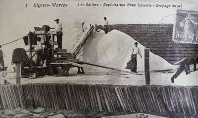 Saltworks, Camargue, Aigues-Mortes, Provence, Frankrike (s/v foto) av Unbekannt