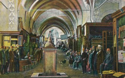 Salut från Konstantinopel - The Grand Bazaar, c1900. av Unbekannt