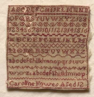 Sampler, 1800-tal. av Unbekannt