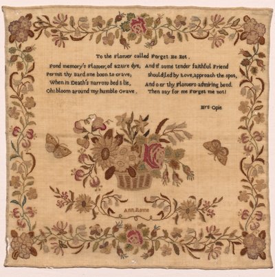 Sampler, 1800-tal. av Unbekannt