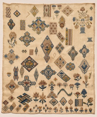 Sampler, sent 1800-tal. av Unbekannt