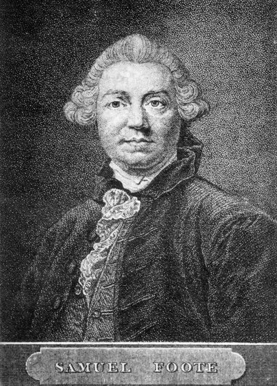 Samuel Foote, engelsk dramatiker, skådespelare och teaterchef från 1700-talet, 1886 av Unbekannt
