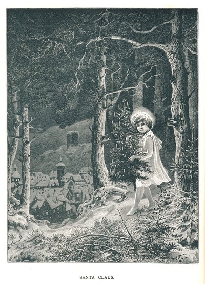 Santa Claus.Illustration från The Strand Magazine januari-juni 1891 av Unbekannt