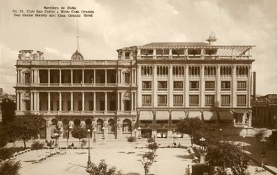 Santiago de Cuba - San Carlos Society och Casa Granda Hotel, c1920-talet. av Unbekannt