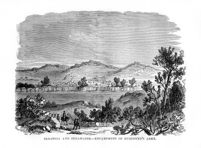 Saratoga och Stillwater, Burgoynes armés läger, 1777, 1872 av Unbekannt