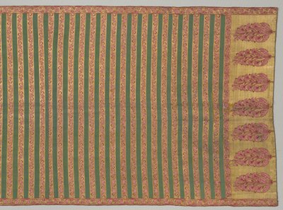 Skärp med flora och bandad åker, 1700-tal. av Unbekannt