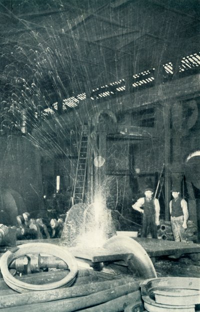 Sågning av kallt stål, 1922. av Unbekannt