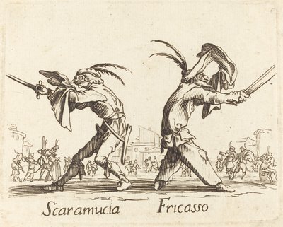 Scaramucia och Fricasso. av Unbekannt