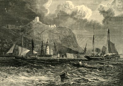Scarborough Castle, från havet, 1898. av Unbekannt