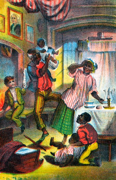 Scen från Harriet Beecher Stowes Uncle Toms Cabin, c1870 av Unbekannt