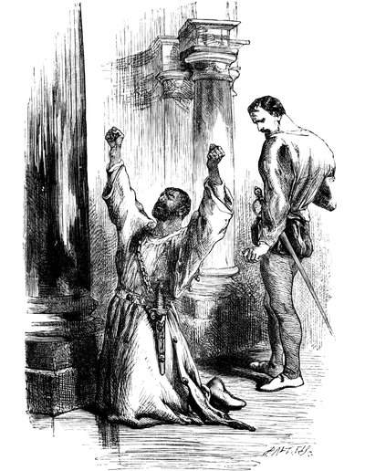 Scen från Shakespeares Othello, 1800-talet av Unbekannt