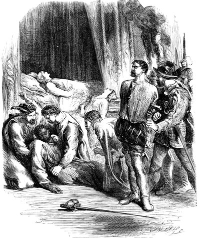 Scen från Shakespeares Othello, 1800-talet av Unbekannt