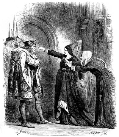 Scen från Shakespeares Richard III, 1591 c1858 av Unbekannt