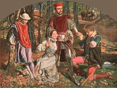 Scen från The Two Gentlemen of Verona, 1851, c1902. av Unbekannt
