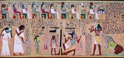 Scen från Book of the Dead of Any, egyptisk, c1275 f.Kr., c1900-1920 av Unbekannt