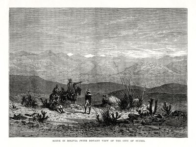 Scen i Bolivia, 1877 av Unbekannt