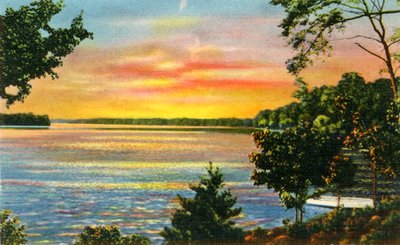 Scen på Lake Catawba, nära Charlotte, N.C., 1942. av Unbekannt
