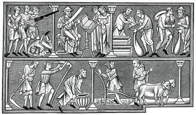 Scener av medeltida liv, 1200-talet, 1870 av Unbekannt