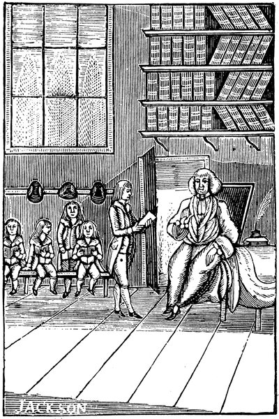 Skolmästare och hans elever, 1700-talet av Unbekannt