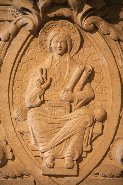 Skulptur av Kristus i Soulac basilikan Soulac Frankrike av Unbekannt