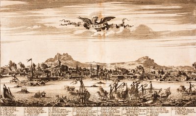 Sjöstrid under belägringen av Candia Från: Scene of War, 1675. av Unbekannt