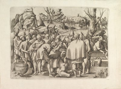 Sök igenom Josefs brors bagage, ca. 1545. av Unbekannt