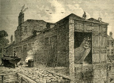 Searles Boat-Yard 1830, c1878. av Unbekannt