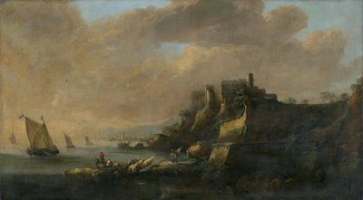 Seascape with a Castle av Unbekannt