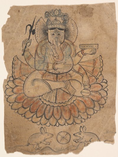 Sittande fyrarmad Ganesha, ca. 1775. av Unbekannt