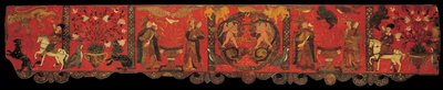 Sektion av träpanel med dekorativ målning, 1770-1780-tal av Unbekannt