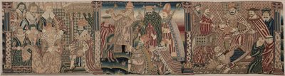 Sektioner av en broderad fris, 1625-1649. av Unbekannt