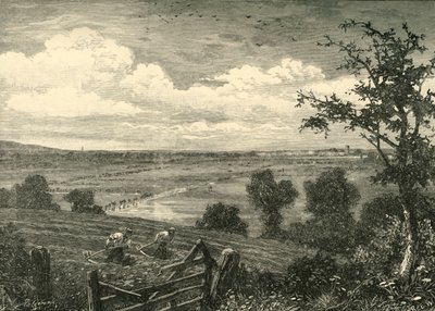 Sedgemoor, från Middlezoy, 1898. av Unbekannt