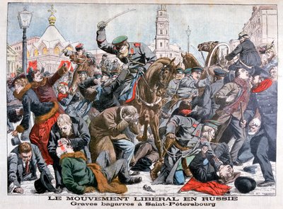 Allvarliga strider av den liberala rörelsen i Ryssland, St Petersburg, 1904 av Unbekannt