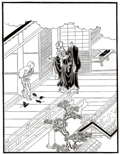 Sesshiu and the Pictured Rats, 1700-talet 1886 av Unbekannt