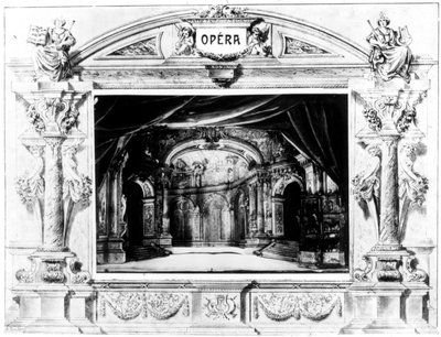 Scenografi för Mozarts Don Giovanni, 1875 av Unbekannt
