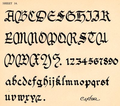 Blad 14, från en portfölj av alfabet, 1929 av Unbekannt