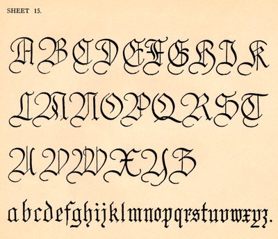 Blad 15, från en portfölj av alfabet, 1929 av Unbekannt