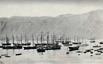 Fartyg som väntar på laster av nitrat vid Iquique, 1911 av Unbekannt