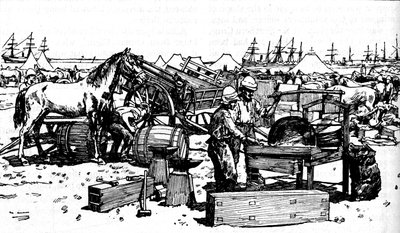 Shoeing Forge från New South Wales Artillery i Suakim, c1885, 1902 av Unbekannt