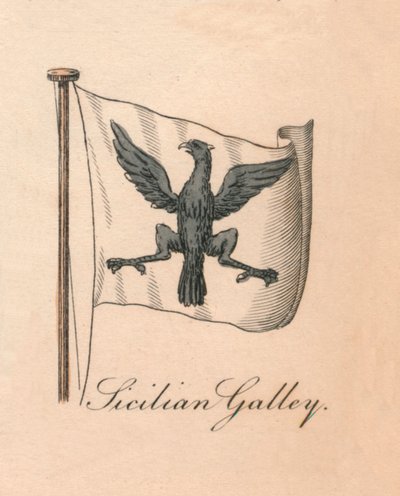Sicilian Galley, 1838 av Unbekannt